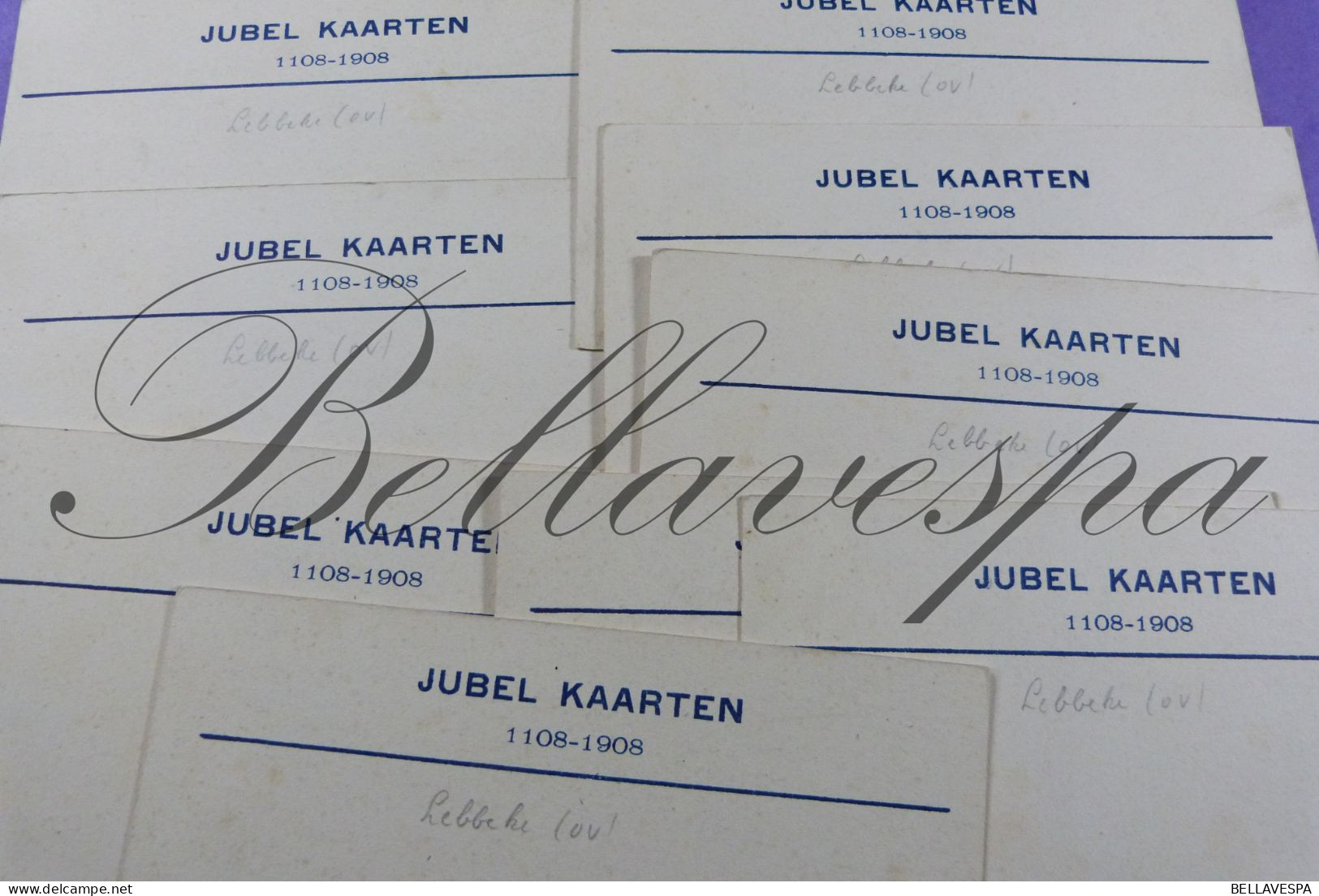 Lebbeke   lot x 9 cpa Jubel Kaarten 1108-1908