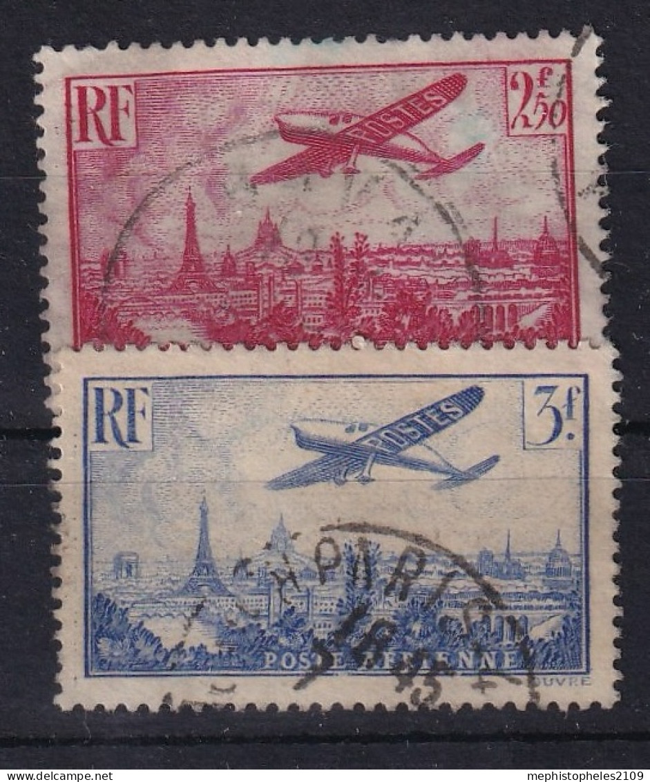 FRANCE 1936 - Canceled - YT 11, 12 - Poste Aérienne - 1927-1959 Gebraucht