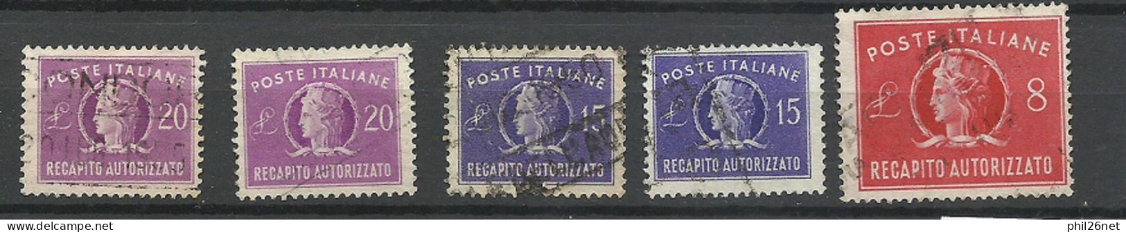 Italie  Fiscal  Récépisse   N° 34; 38 X 2 Et 39  X 2    Oblitérés   B/TB    Voir Scans  Soldé ! ! ! - Revenue Stamps