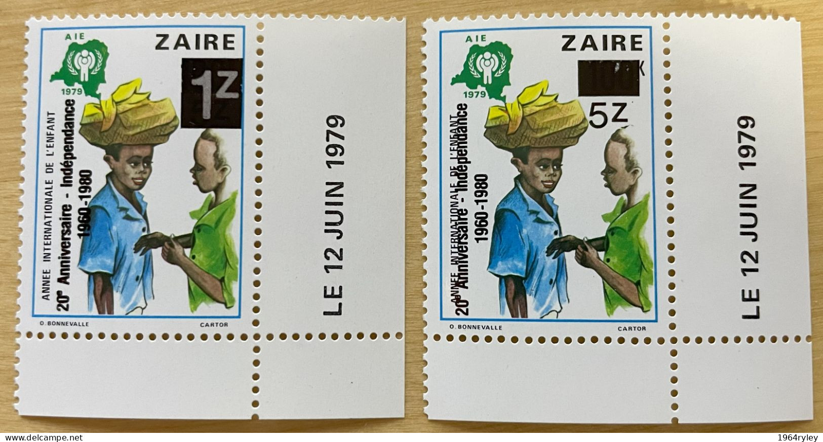 ZAIRE -  MNH** - 1979  YEAR OF THE CHILD - # 694/702  2 STAMPS - Unused Stamps