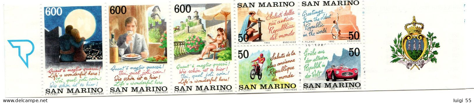 SAN MARINO - 1992 - Libretto Attrattive Turistiche - - Markenheftchen