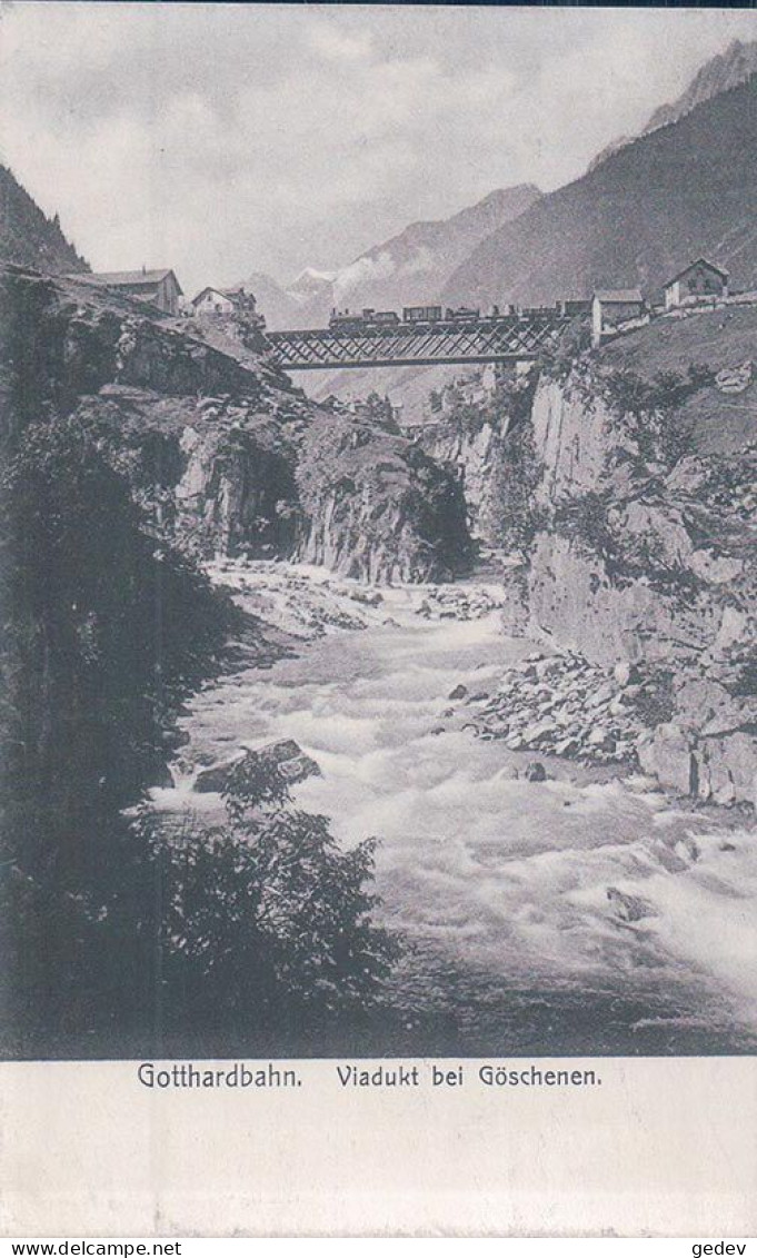 Gotthardbahn, Viaduck Bei Göschenen, Train à Vapeur, Chemin De Fer (96) - Opere D'Arte