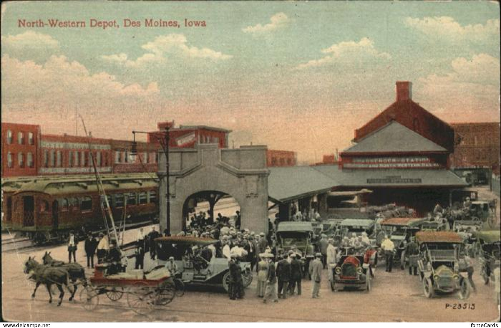 11028927 Des_Moines_Iowa North Western  Depot Kutsche - Andere & Zonder Classificatie