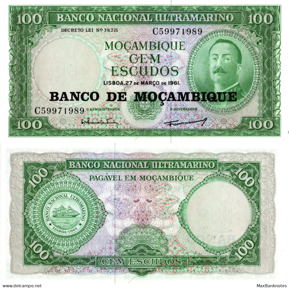 Mozambique / 100 Escudos / 1976 / P-117(a) / AUNC - Moçambique