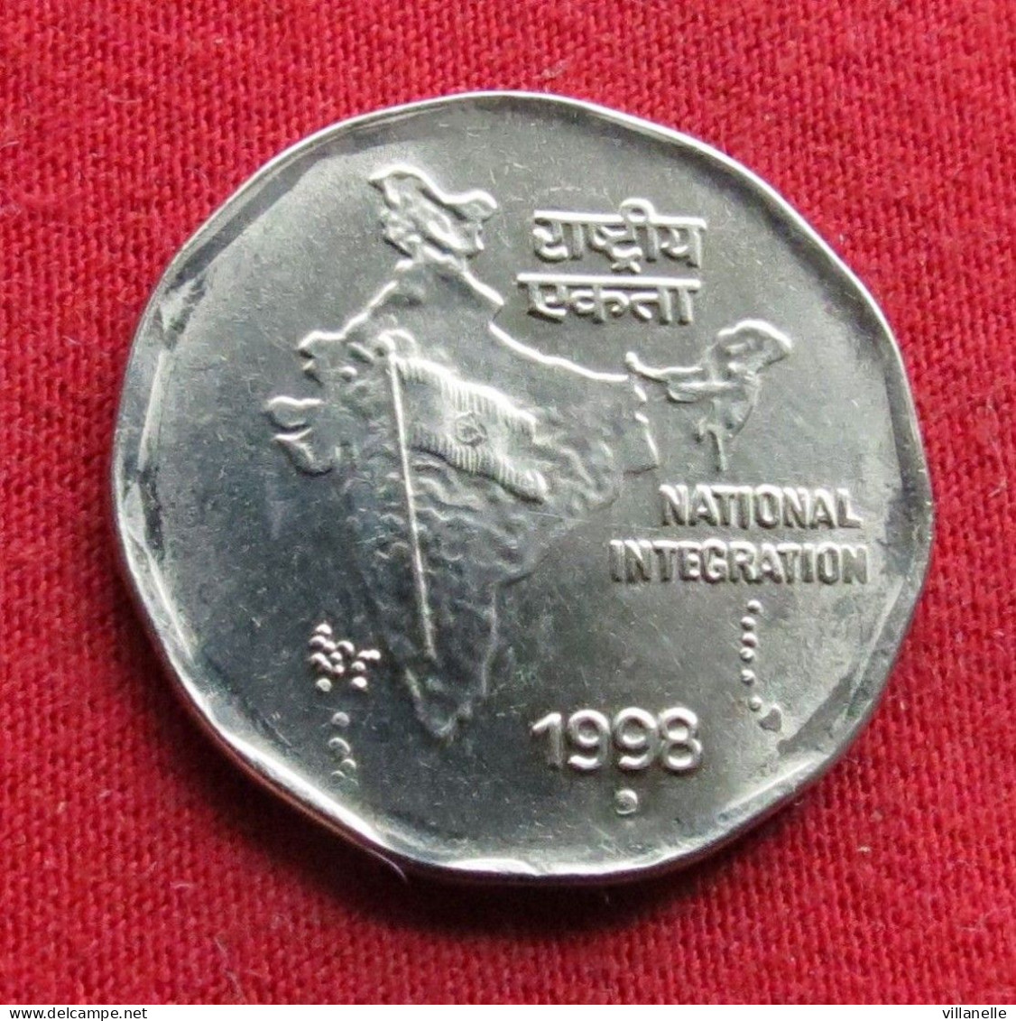 India 2 Rupees 1998 N KM# 121 Weight: 6 G  *VT  Inde Indien Indies Indie Roupies - Inde