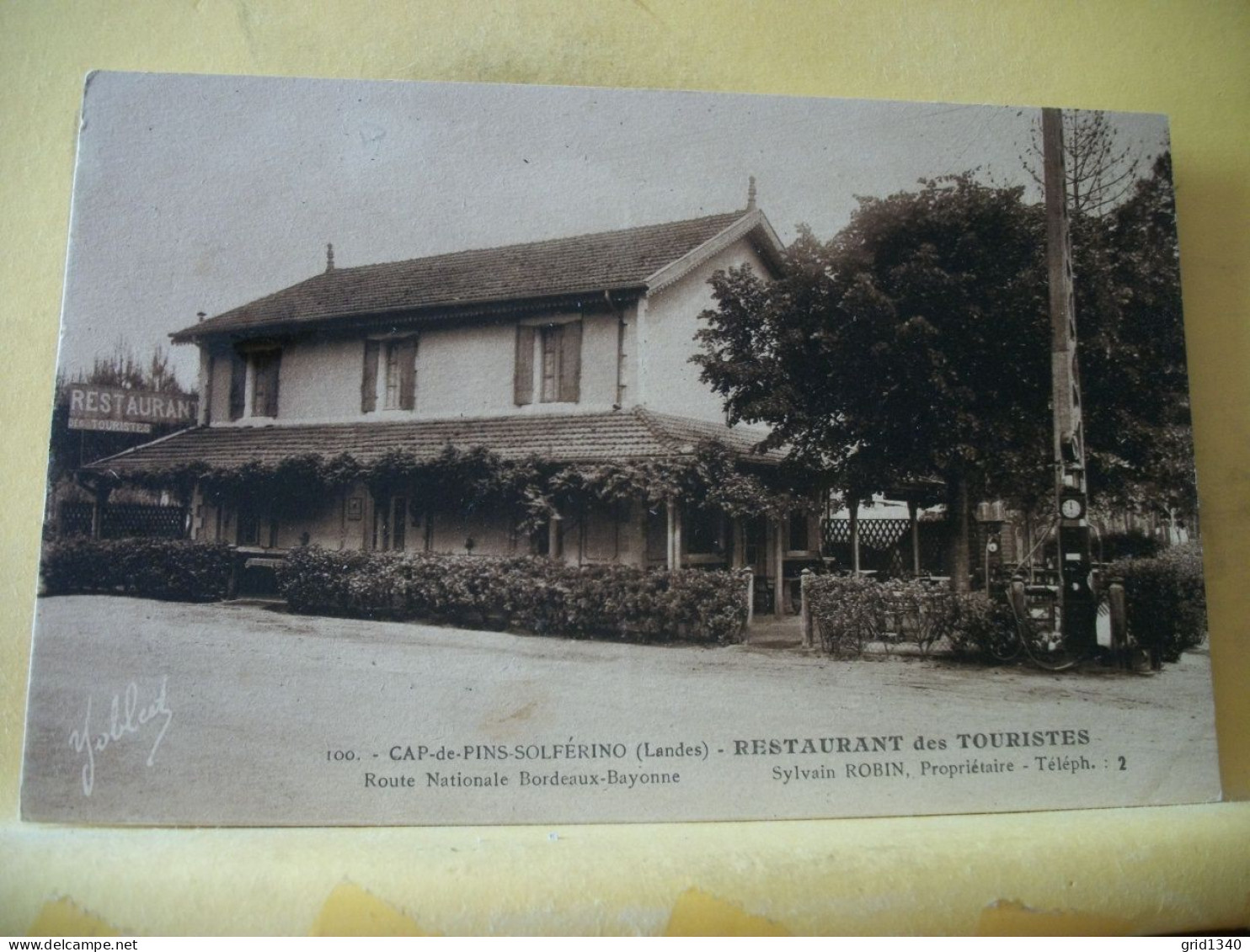 40 2897 CPA - CAP DE PINS SOLFERINO - RESTAURANT DES TOURISTES - POMPE A ESSENCE - Restaurantes