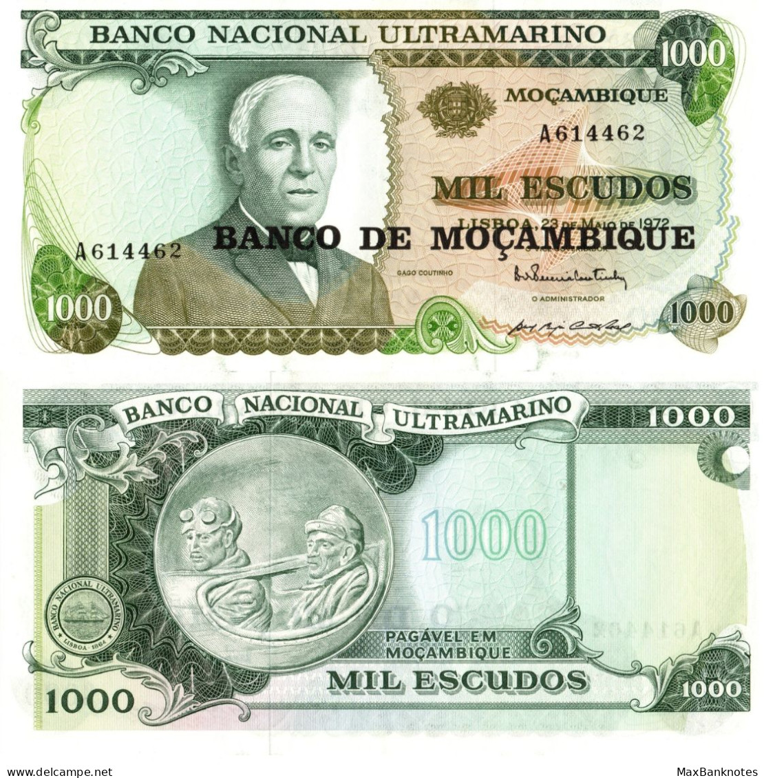 Mozambique / 1.000 Escudos / 1972 / P-119(a) / UNC - Moçambique