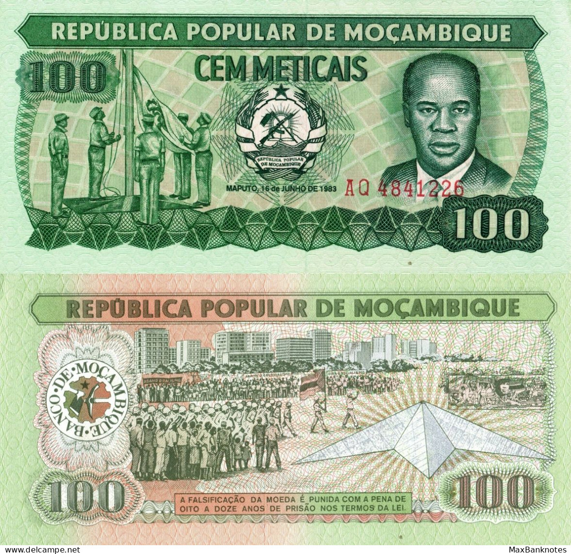 Mozambique / 100 Meticais / 1983 / P-130(a) / UNC - Mozambico