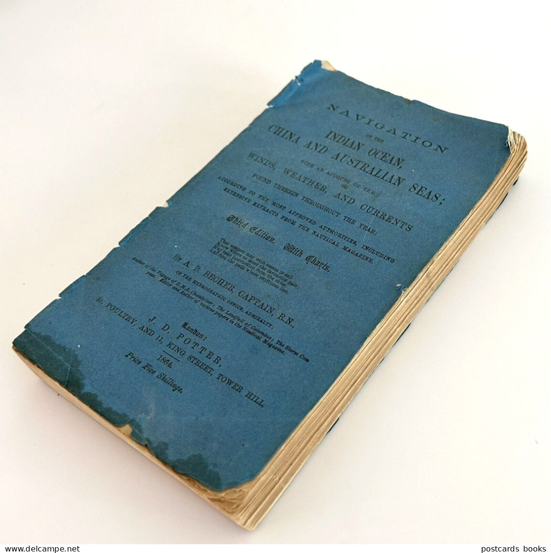 1864 Old Book Navigation Indian Ocean, China & Australian Seas. 262 Pages + 2 Maps / Charts J.D.(John Dennett) Potter UK - Azië