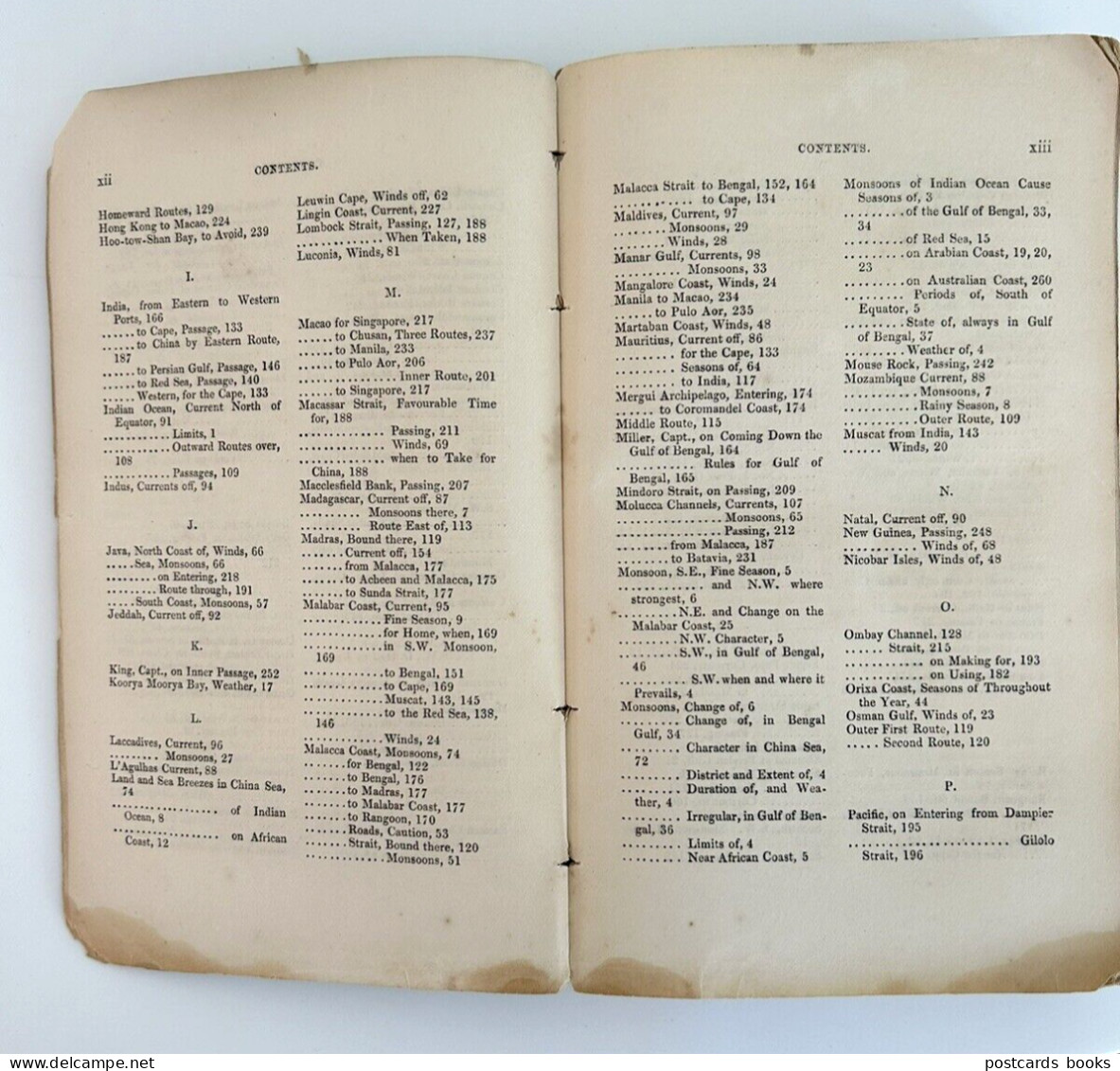 1864 Old Book Navigation Indian Ocean, China & Australian Seas. 262 Pages + 2 Maps / Charts J.D.(John Dennett) Potter UK - Asien