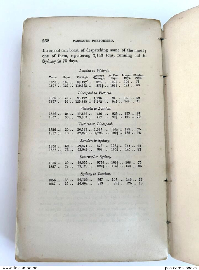 1864 Old Book Navigation Indian Ocean, China & Australian Seas. 262 Pages + 2 Maps / Charts J.D.(John Dennett) Potter UK - Asien