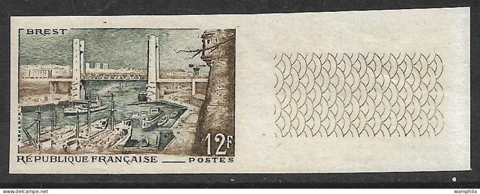 France  N°1117**.non Dentelé, Port De Brest. RARE. - 1951-1960