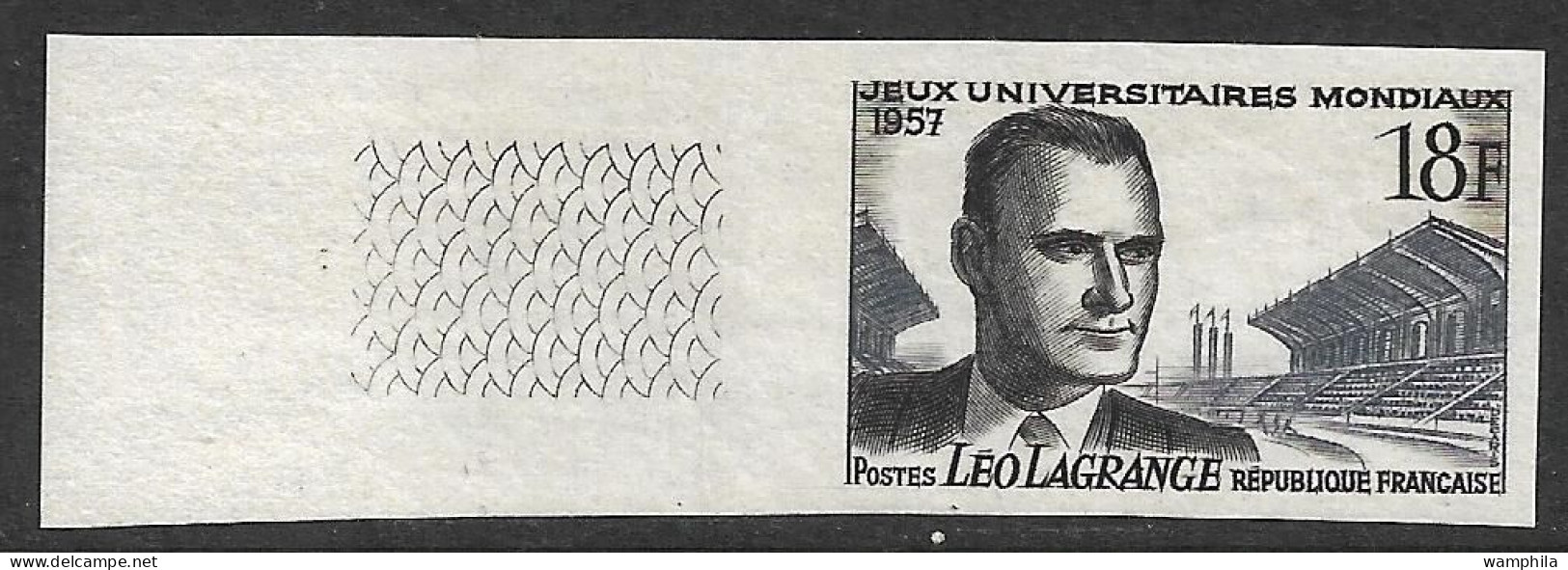 France  N°1120**.non Dentelé, Jeux Mondiaux à Paris, Léo Lagrange.. RARE. - 1951-1960