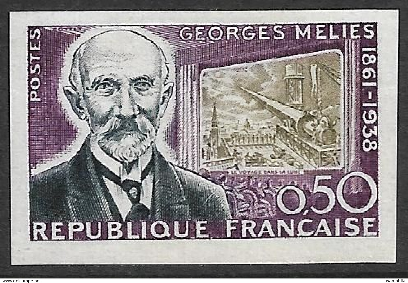France  N°1284**.non Dentelé, Georges Méliès. RARE. - 1951-1960