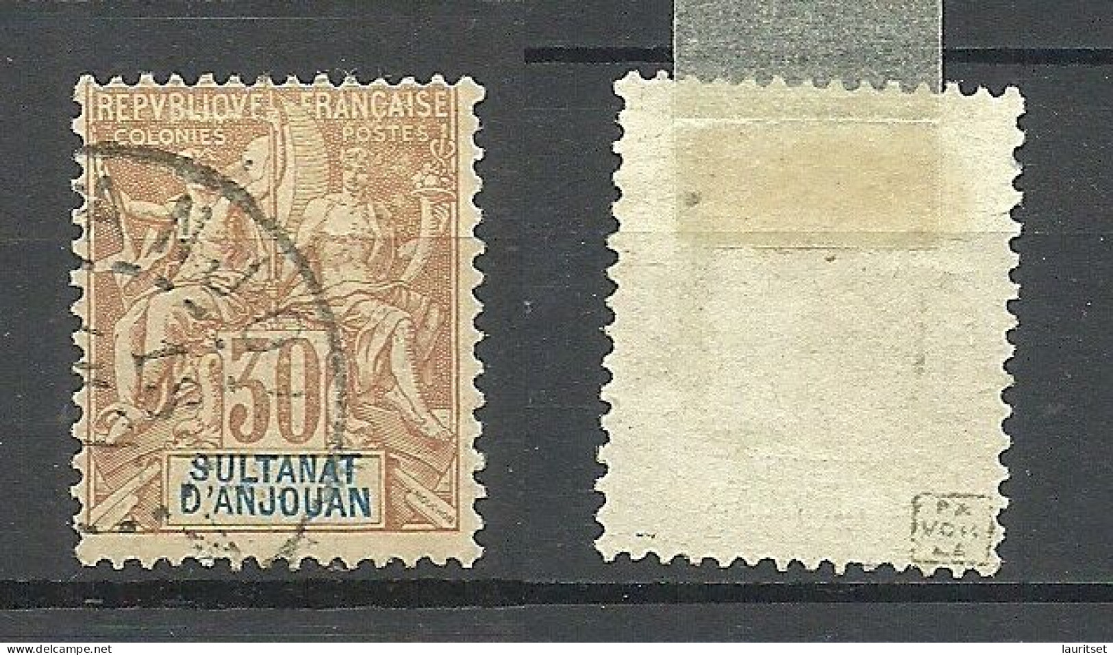 Sultanat D Anjouan 1892 Michel 9 O Signed - Used Stamps