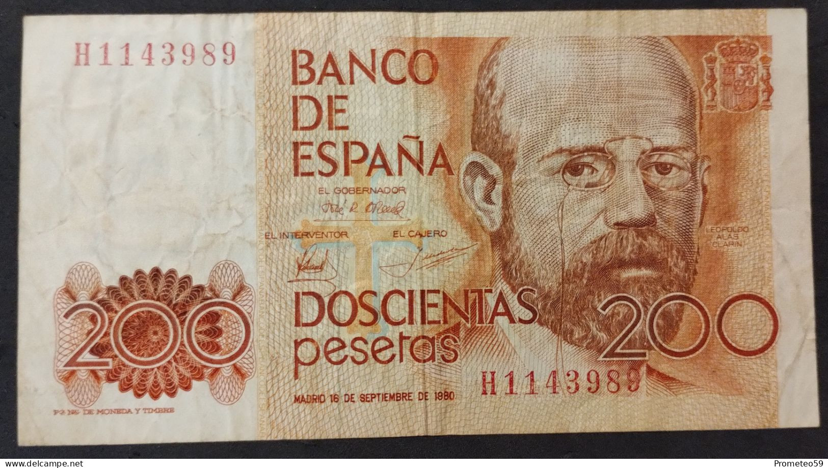 España – Billete Banknote De 200 Pesetas – 1980 - [ 4] 1975-… : Juan Carlos I