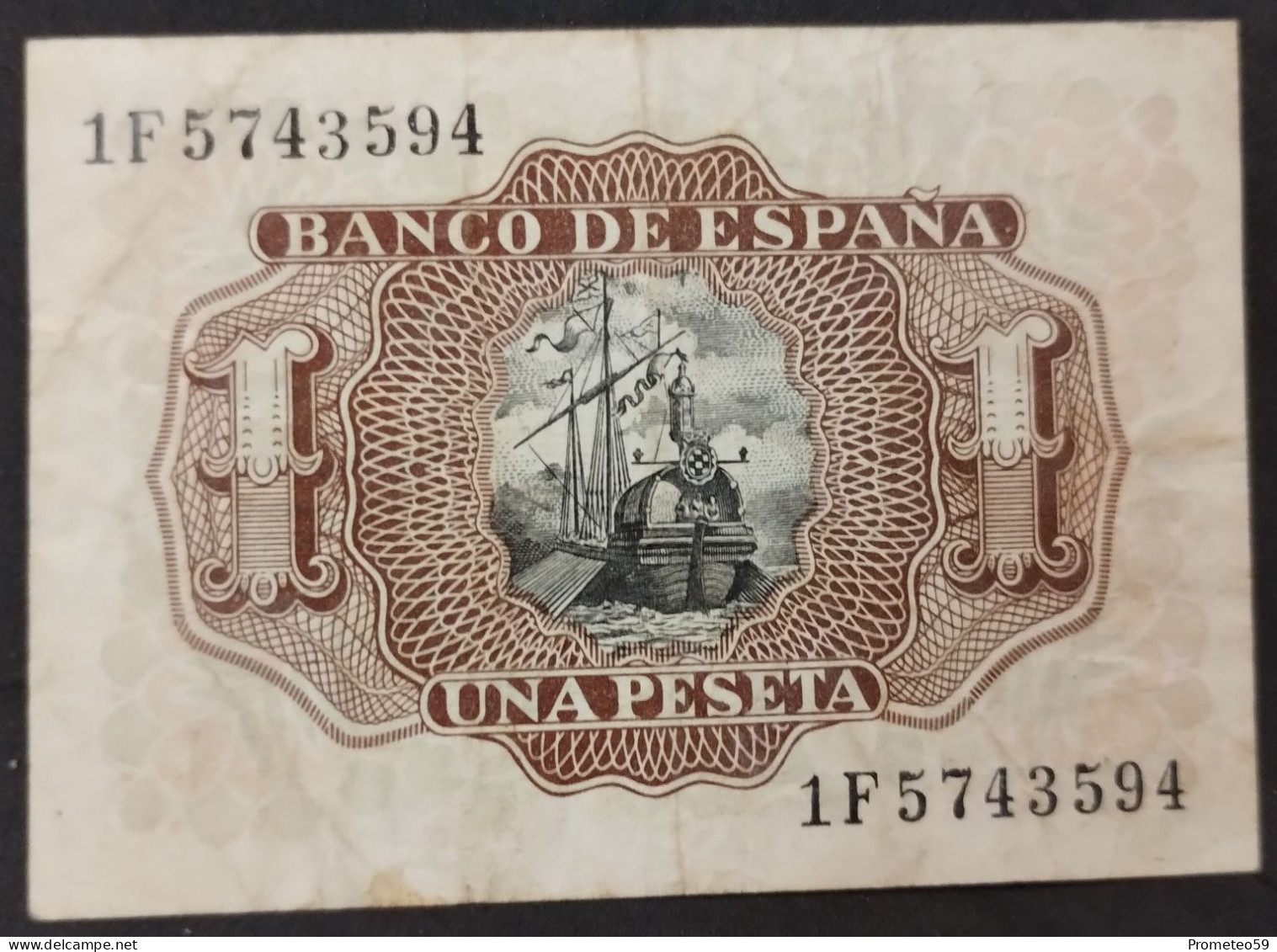 España – Billete Banknote De 1 Peseta – 1953 - 1-2 Peseten