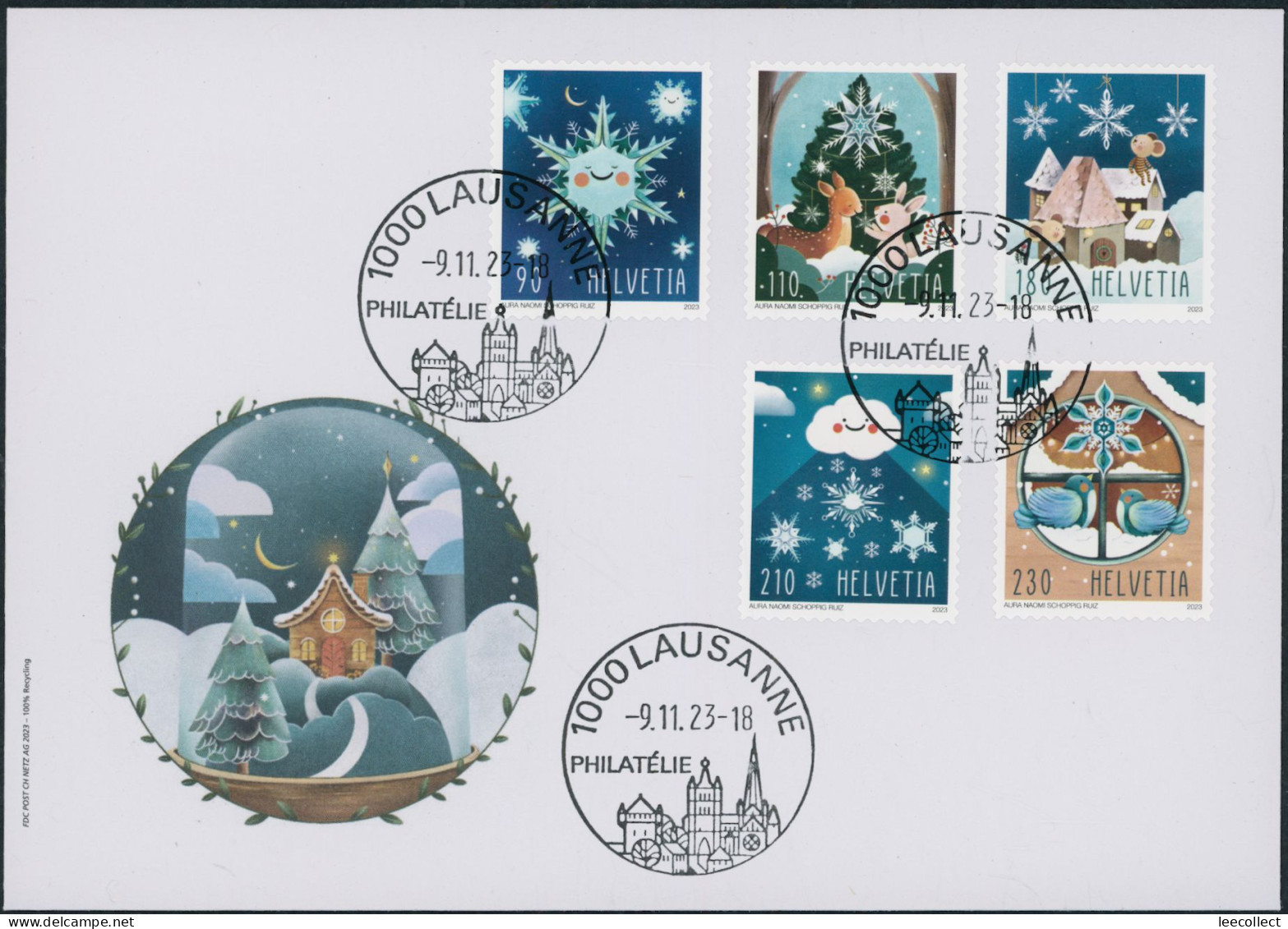 Suisse - 2023 - Weihnachten - Ersttagsbrief FDC ET - Covers & Documents