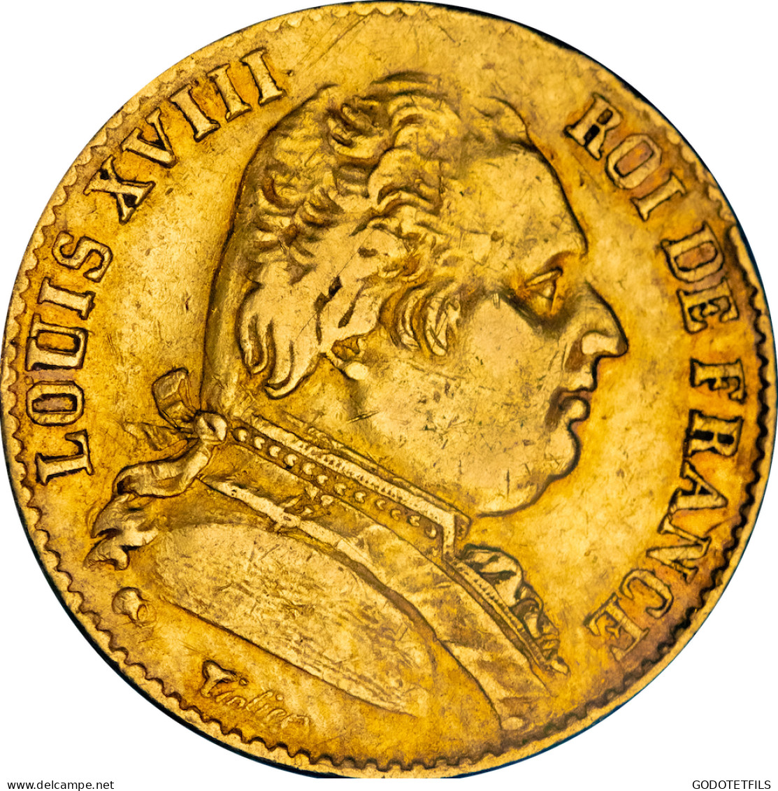 Restauration - 20 Francs Or Louis XVIII 1814 Bayonne - 20 Francs (or)