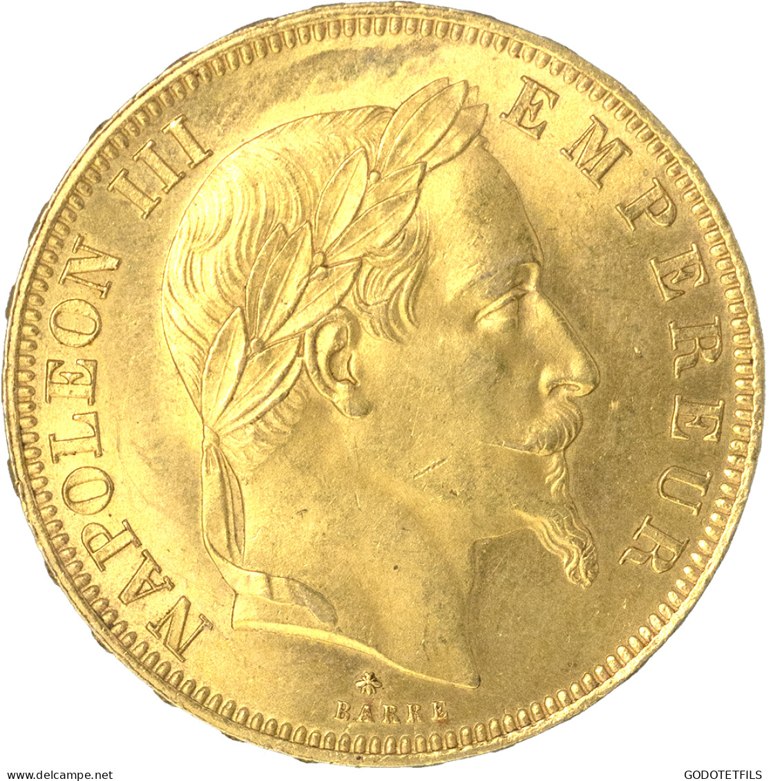 Second-Empire-50 Francs Napoléon III Tête Laurée 1862 Paris - 100 Francs-or