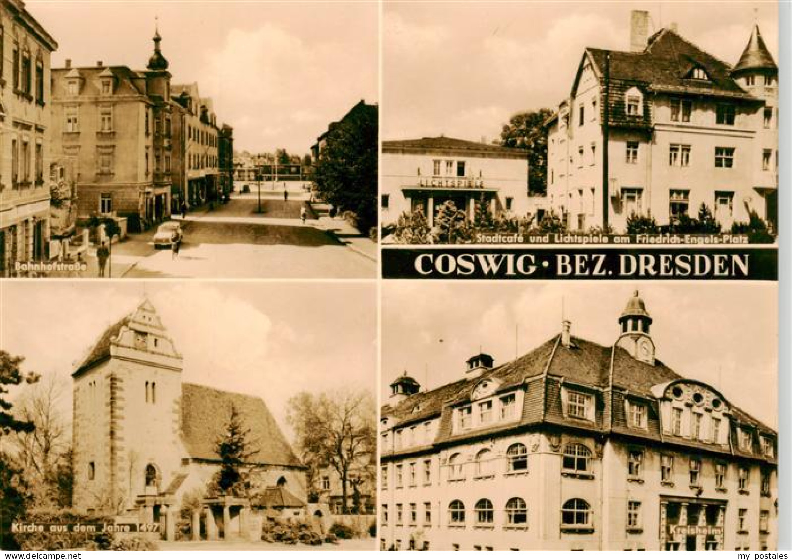 73910516 Coswig Sachsen Bahnhofstrasse Stadtcafe Und Lichtspiele Am Friedrich En - Coswig