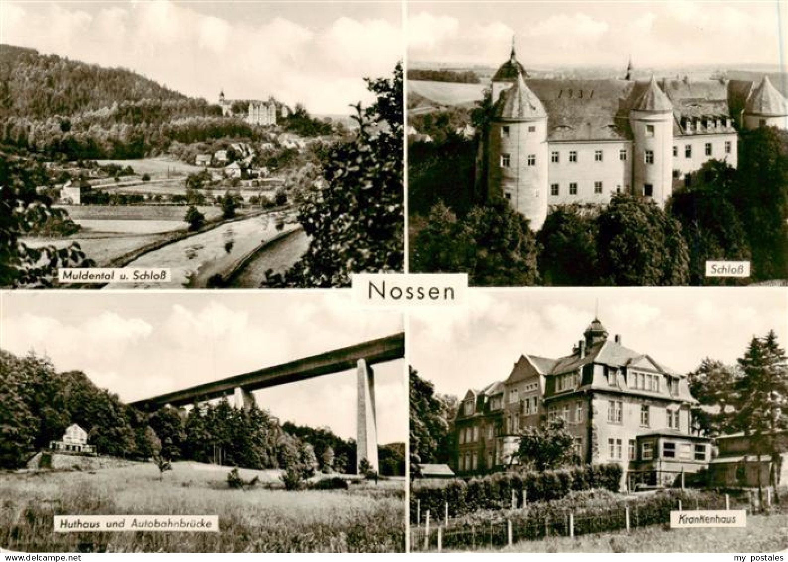 73910489 Nossen Muldental Schloss Huthaus Und Autobahnbruecke Krankenhaus - Nossen