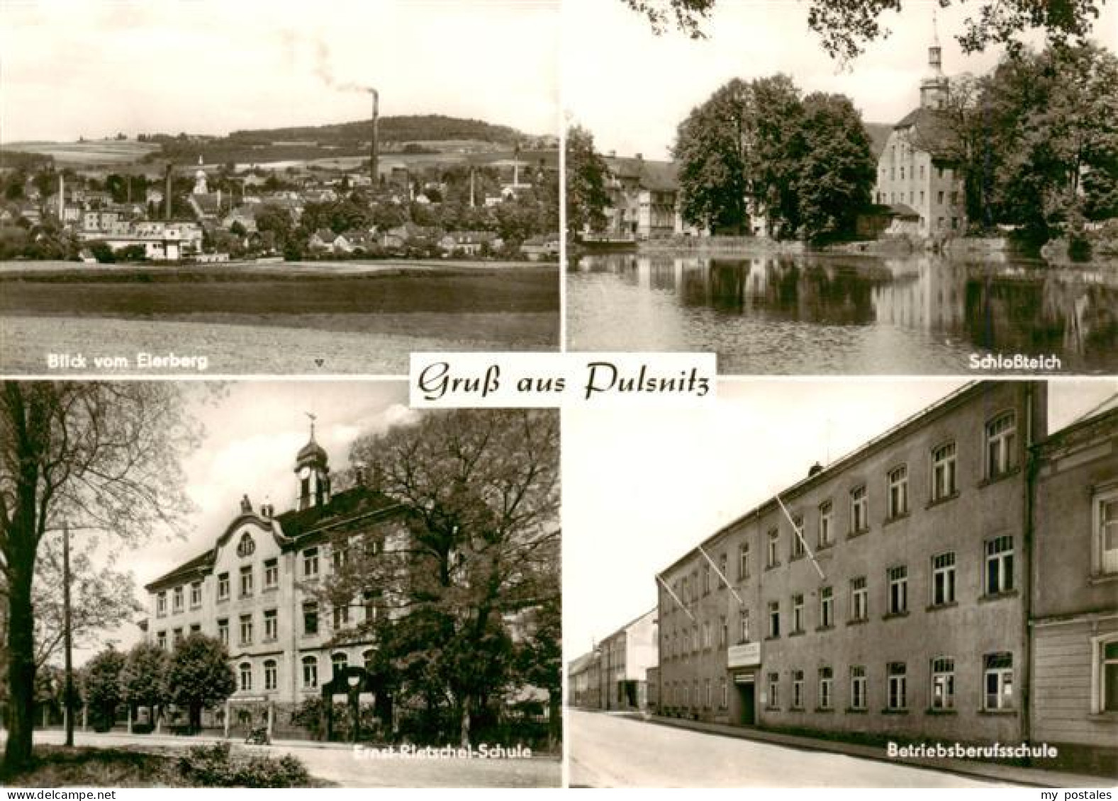 73910485 Pulsnitz Sachsen Blick Vom Eierberg Schlossteich Ernst Rietschel Schule - Pulsnitz