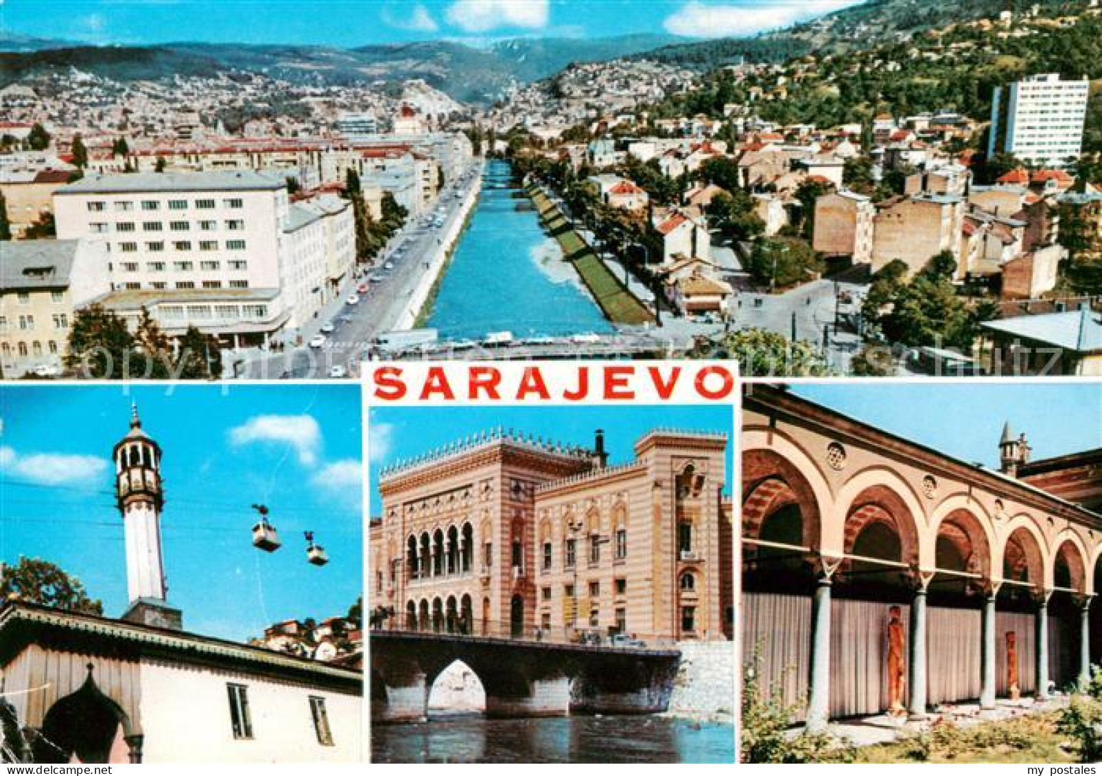 73835935 Sarajevo Bosnia-Herzegovina Panorama Uspinjaca Vijecnica Gradski Muzeij - Bosnien-Herzegowina