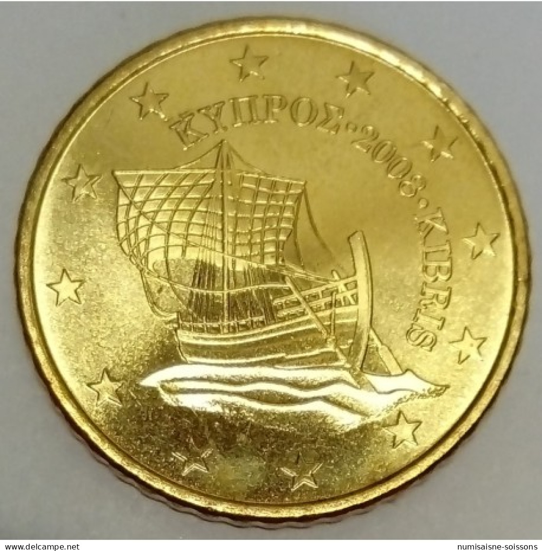 CHYPRE - KM 83 - 50 EURO CENT 2008 - BATEAU DE KYRENIA - SPL - Cipro