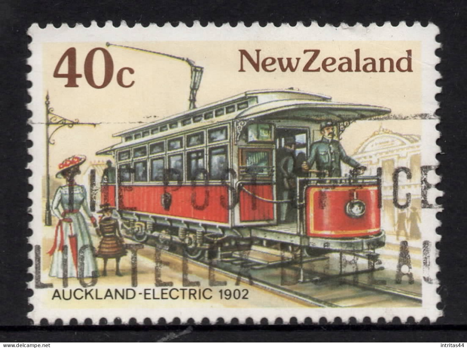 NEW ZEALAND 1985 VINTAGE TRAMS   40c  " AUCKLAND "  STAMP VFU - Used Stamps