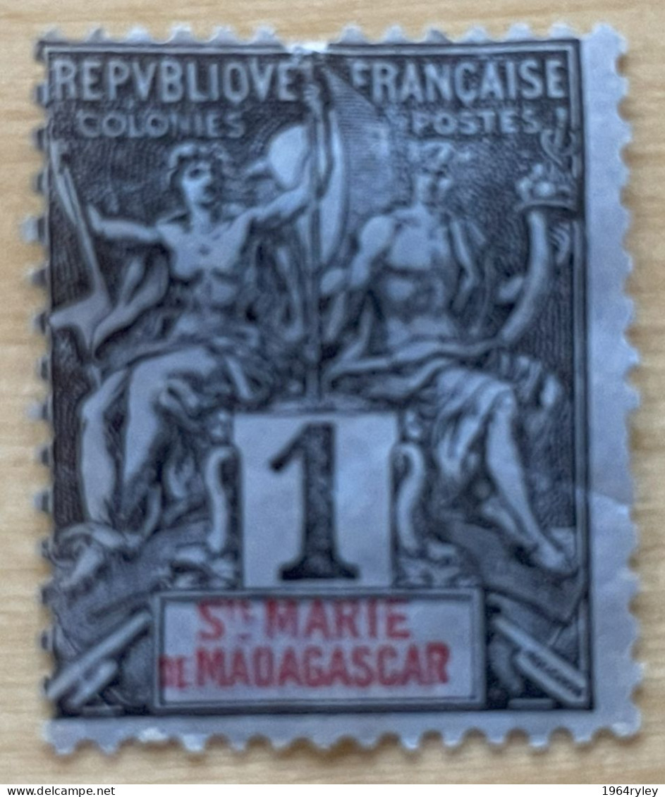ST MARIE - MH* - 1894 - # 1 POOR - Unused Stamps