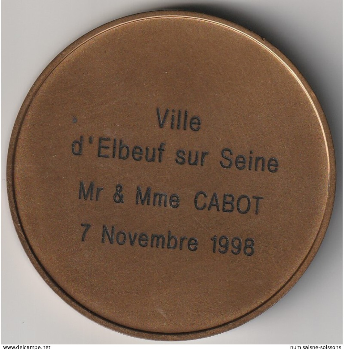 76500 - ELBEUF-SUR-SEINE - MEDAILLE DE MARIAGE - 1998 - BRONZE - SUP - Non Classés