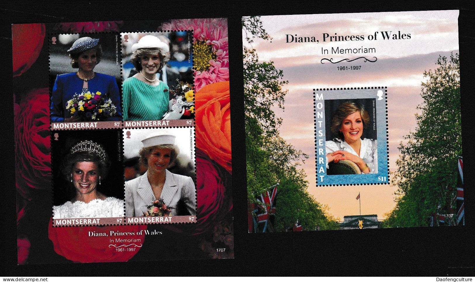 Montserrat 2017 Diana Princess Of Wales In Memoriam - Montserrat