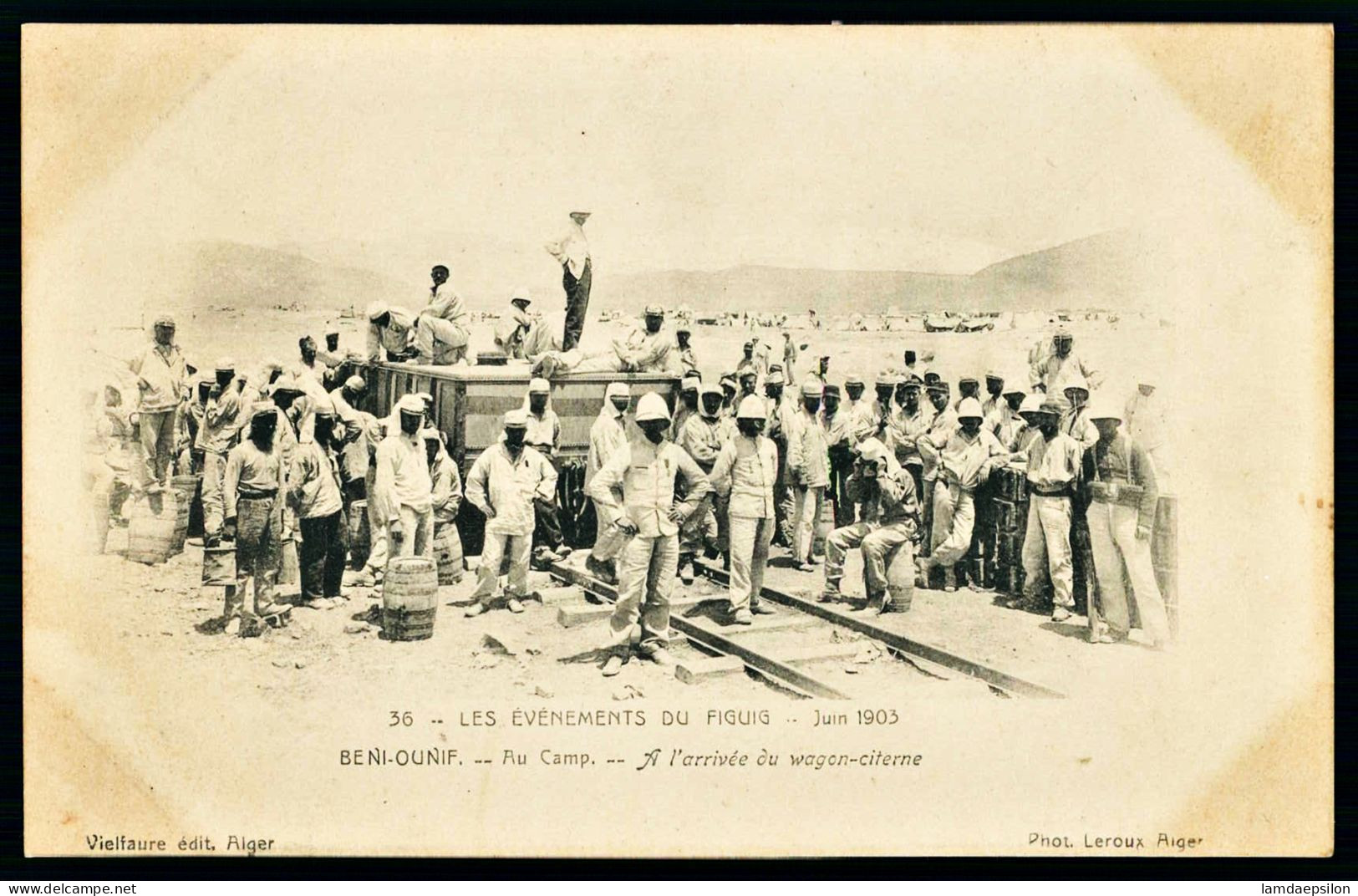 A67  ALGERIE CPA LES EVENEMENTS DU FIGUIG - JUIN 1903 , BENI OUNIF AU CAMP - Colecciones Y Lotes