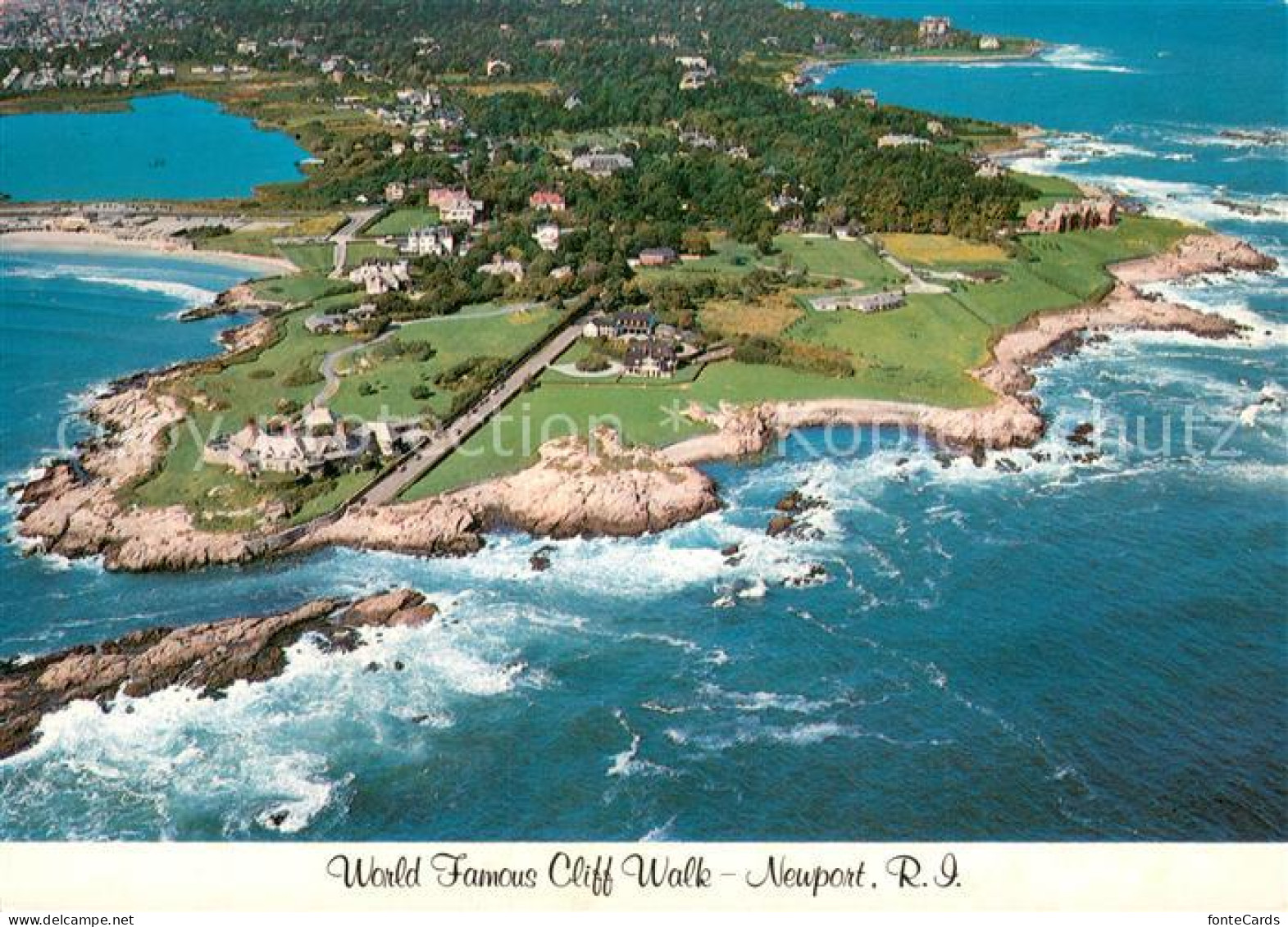 73766357 Newport_Rhode_Island The Cliff Walk Air View - Autres & Non Classés
