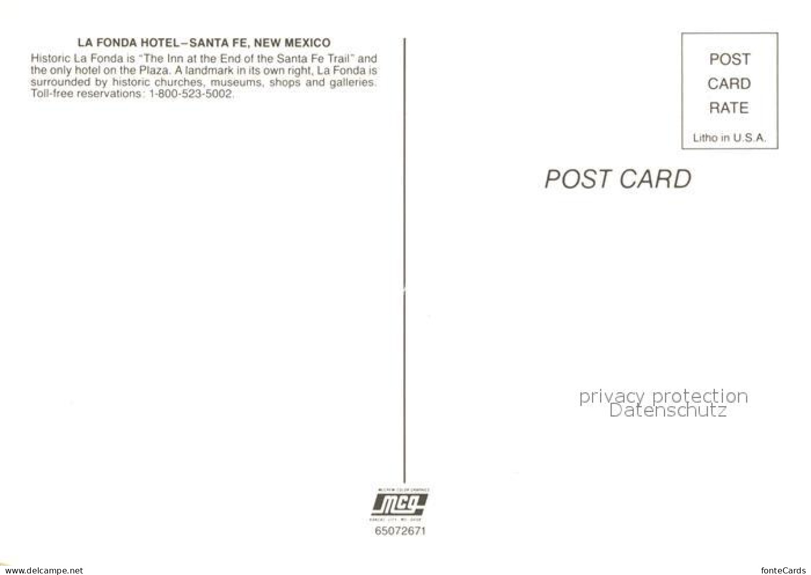 73173903 Santa_Fe_New_Mexico La Fonda Hotel - Other & Unclassified