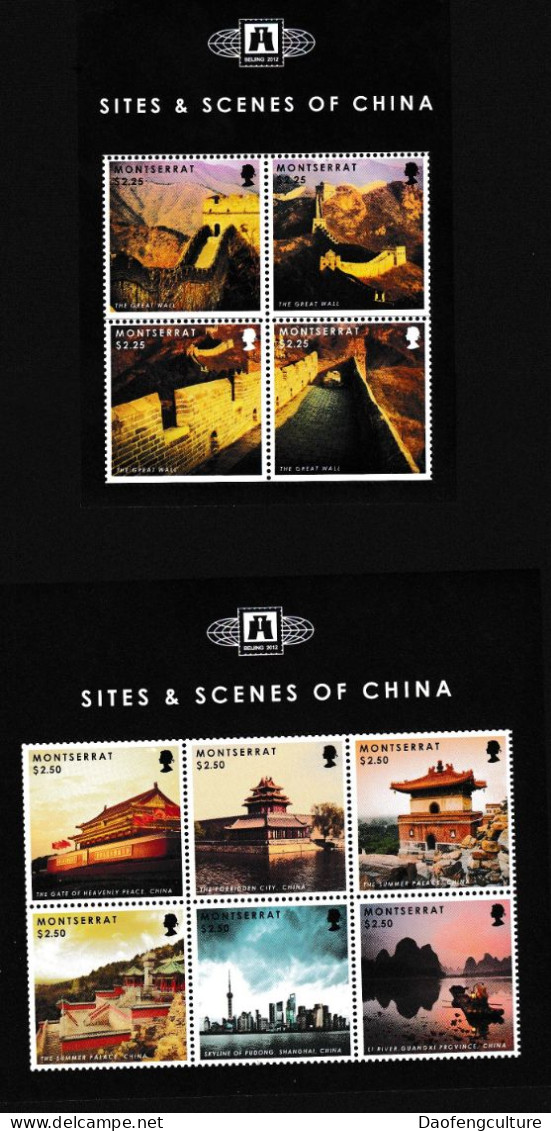 Montserrat 2012 Beijing Stamp Exhibition Sites And Scenes Of China - Montserrat