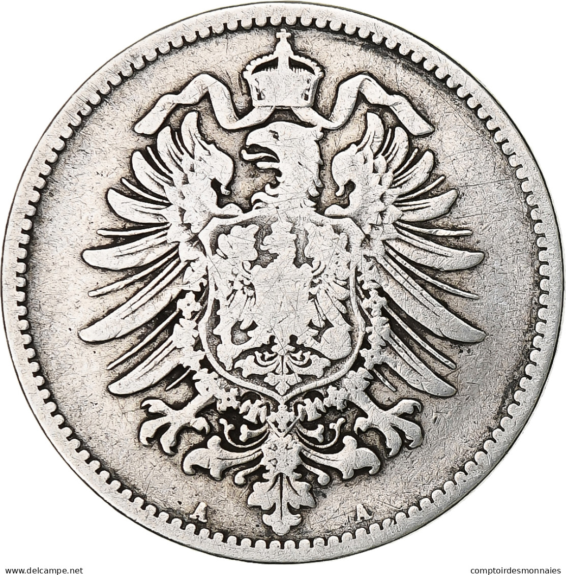 Empire Allemand, Wilhelm I, Mark, 1881, Berlin, Argent, TB+, KM:7 - 1 Mark