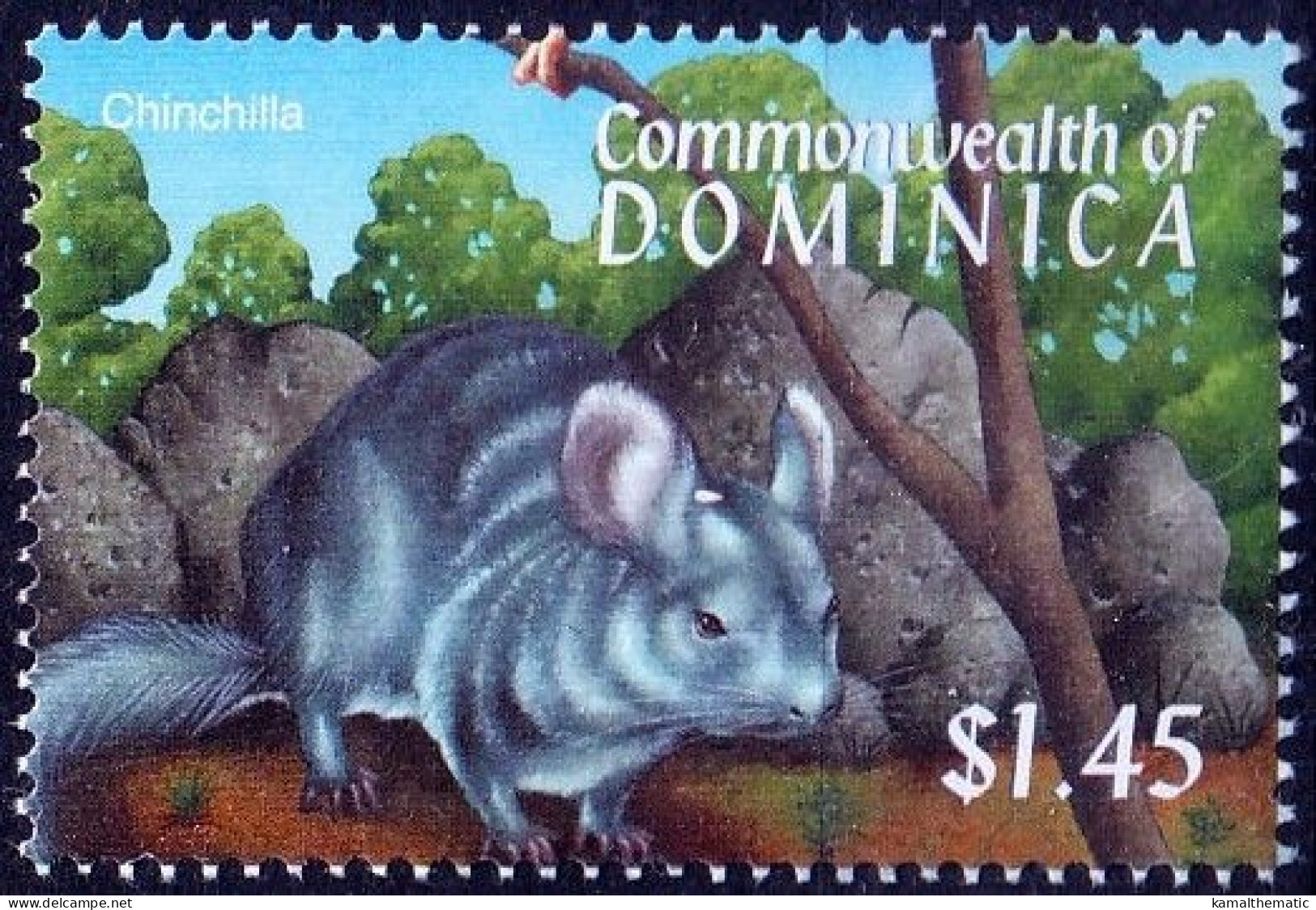 Chinchilla, Rodents, Dominica 2001 MNH - Roedores