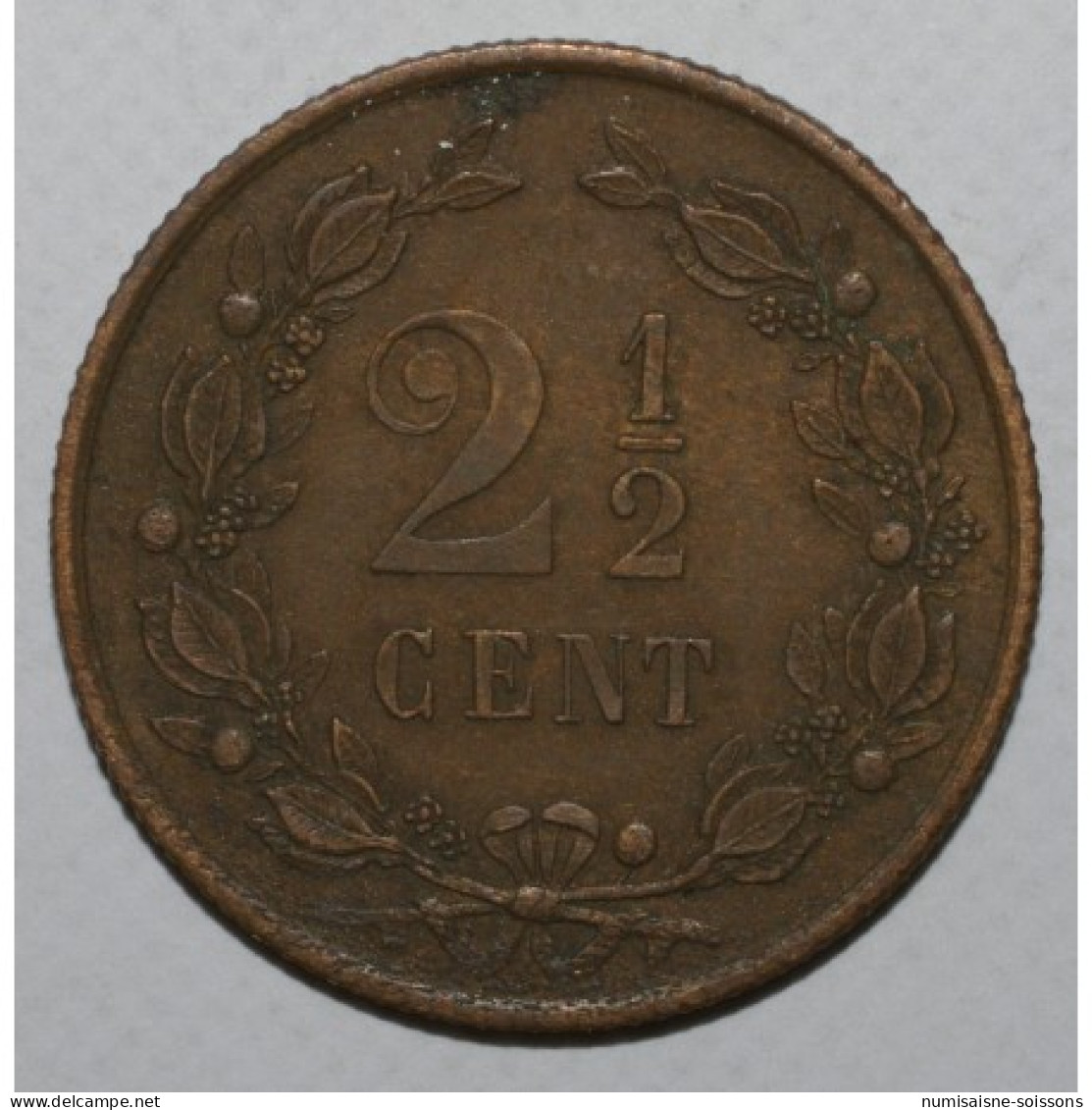 PAYS BAS - KM 108 - 2 1/2 CENTS 1877 - GUILLAUME III - TTB/SUP - 1849-1890 : Willem III