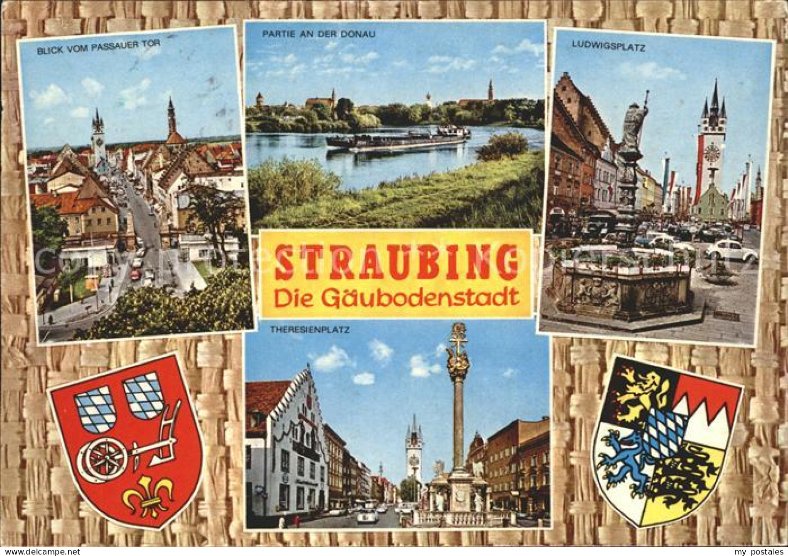 72205758 Straubing Blick Vom Passauer Tor Donaupartie Ludwigsplatz Theresienplat - Straubing