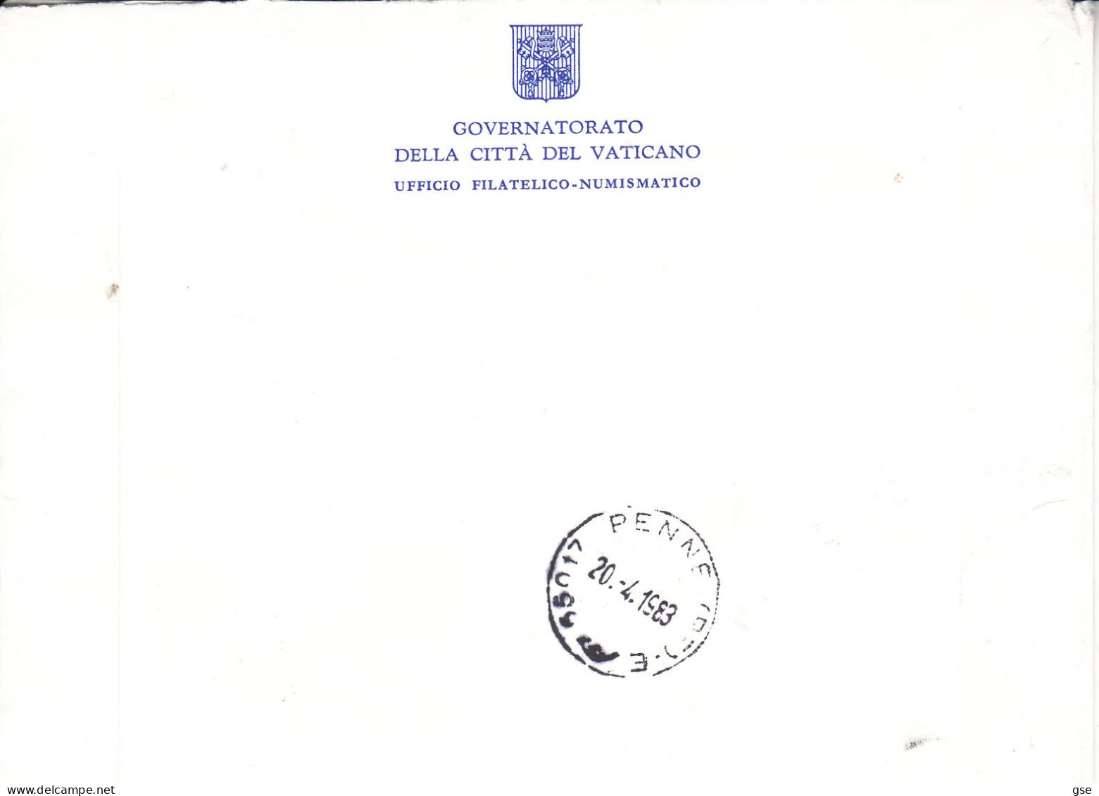 VATICANO 1983 - Raccomandata Per Penne (PE) - Storia Postale