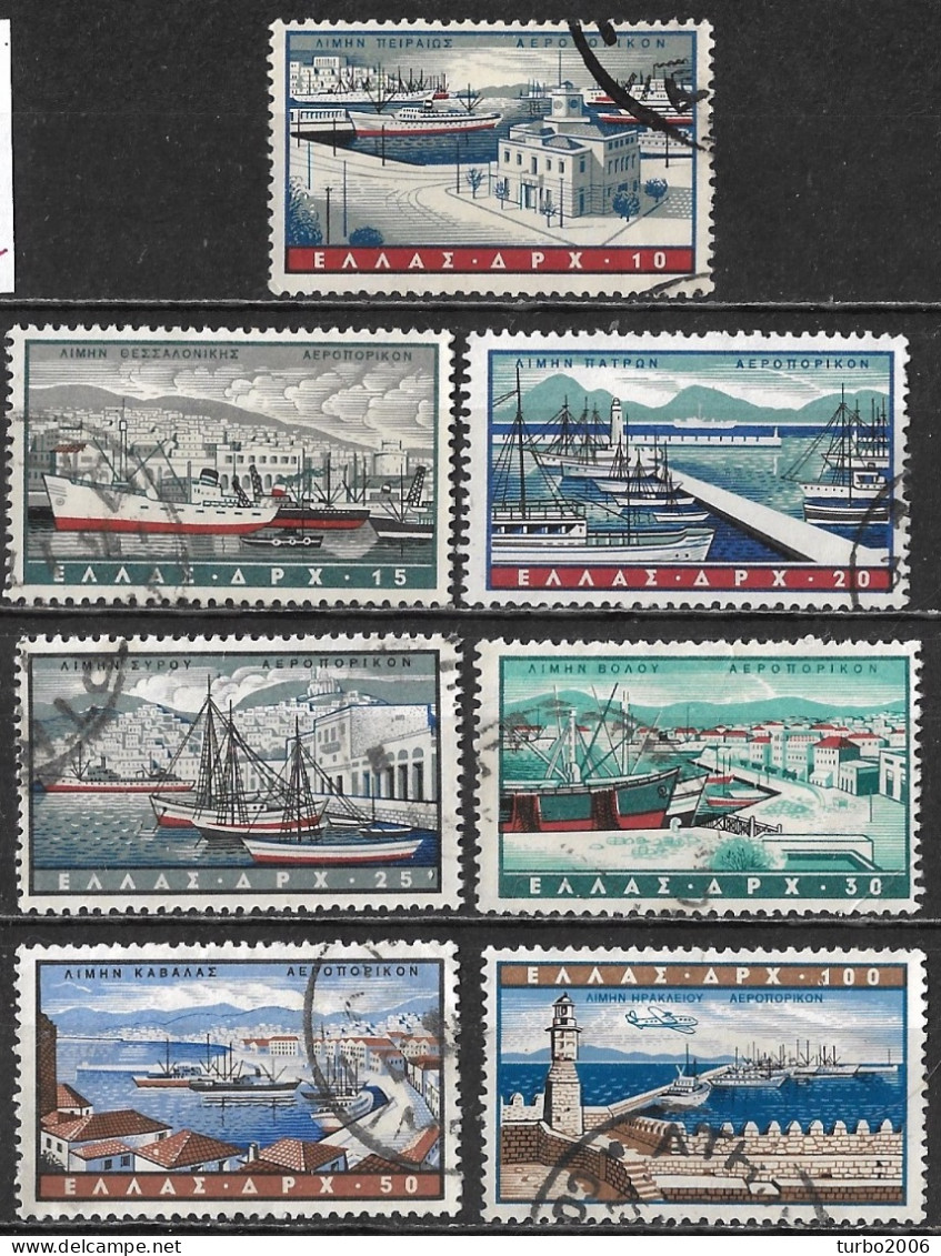 GREECE 1958 Ports Complete Used Set  Vl. A 73 / 79 (H 74 / 80) - Usati