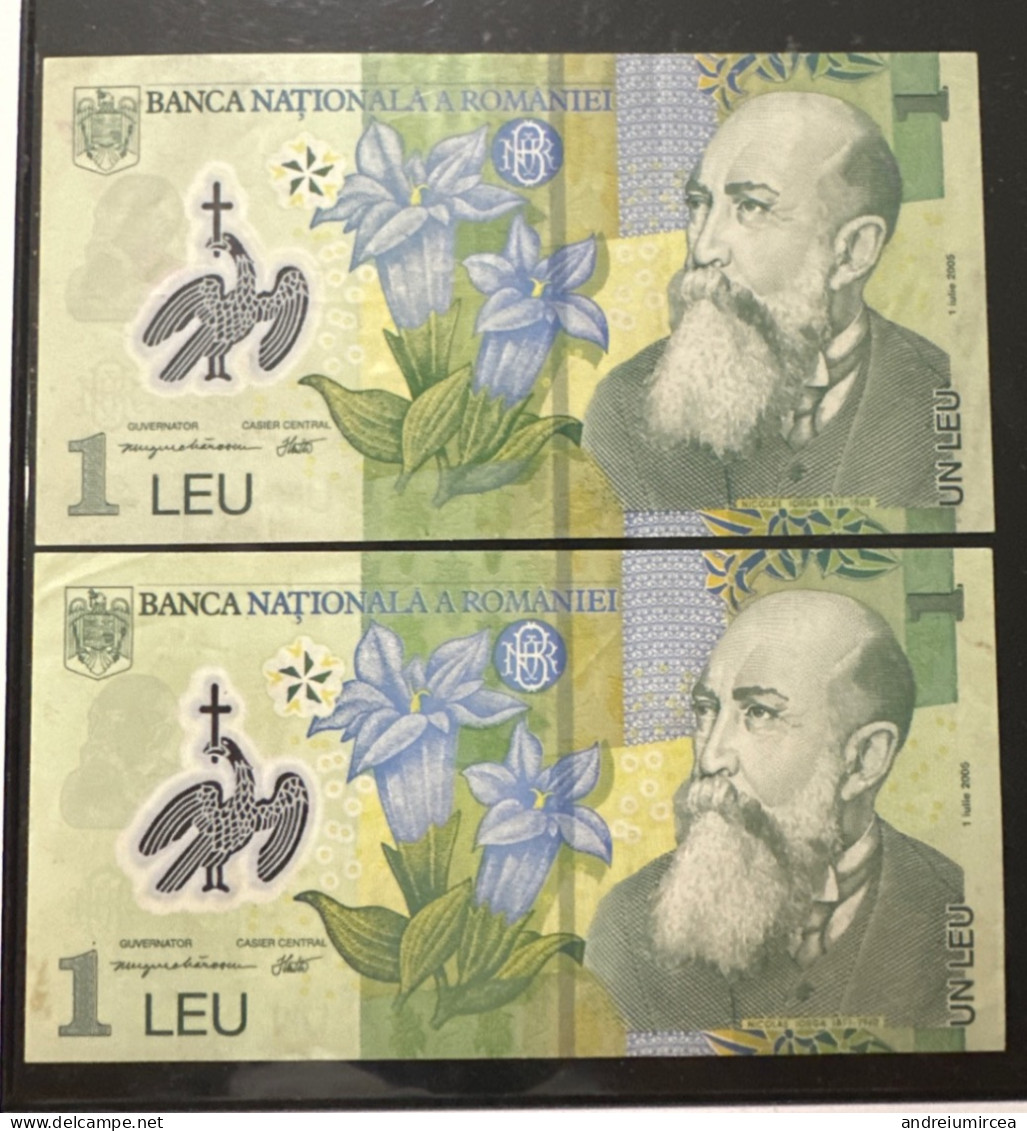 2 X 1 LEU. 1 Iulie 2005 - Roumanie