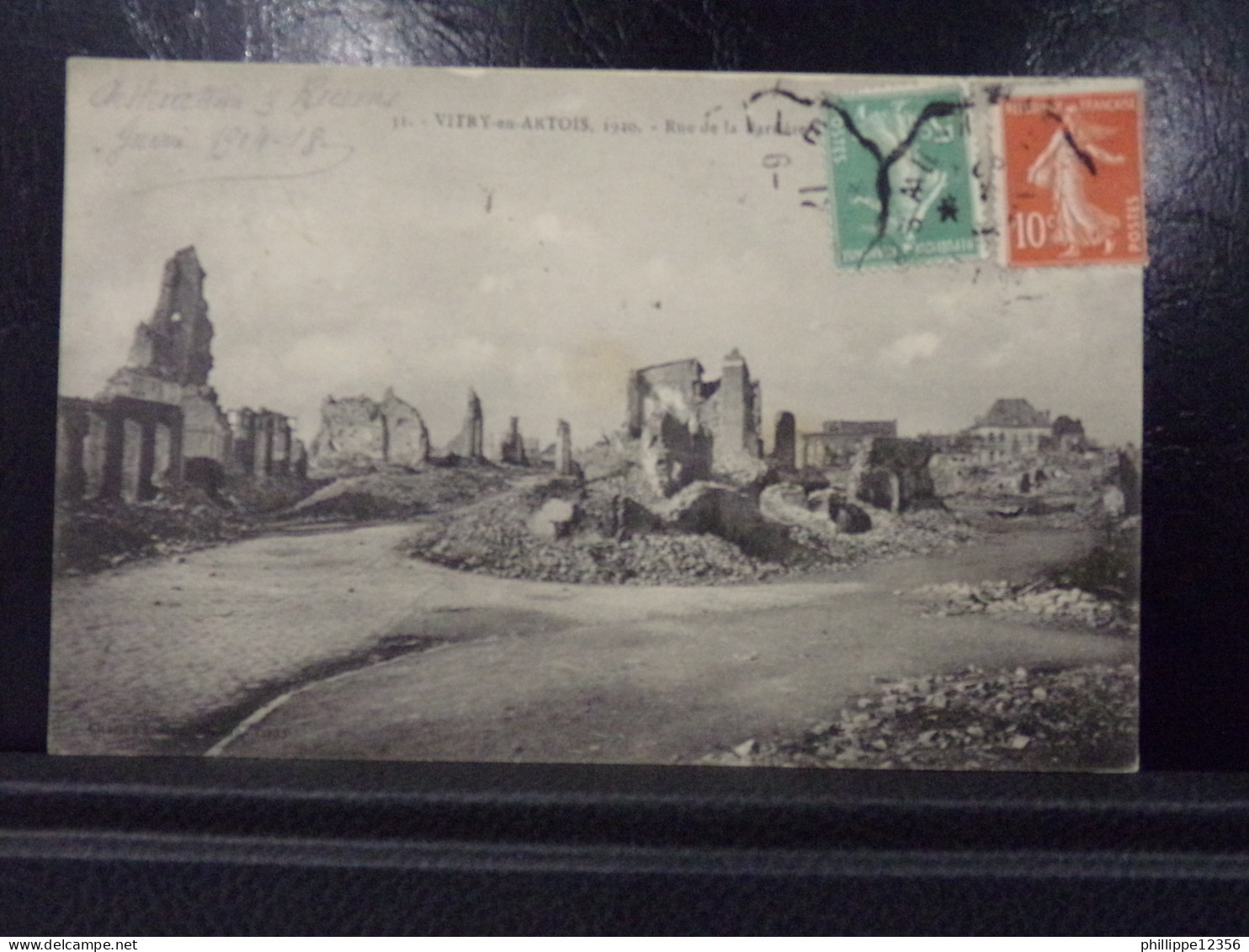 62304 . VITRY EN ARTOIS . RUE DE LA BARRIERE .  RUINES . 1921 - Vitry En Artois