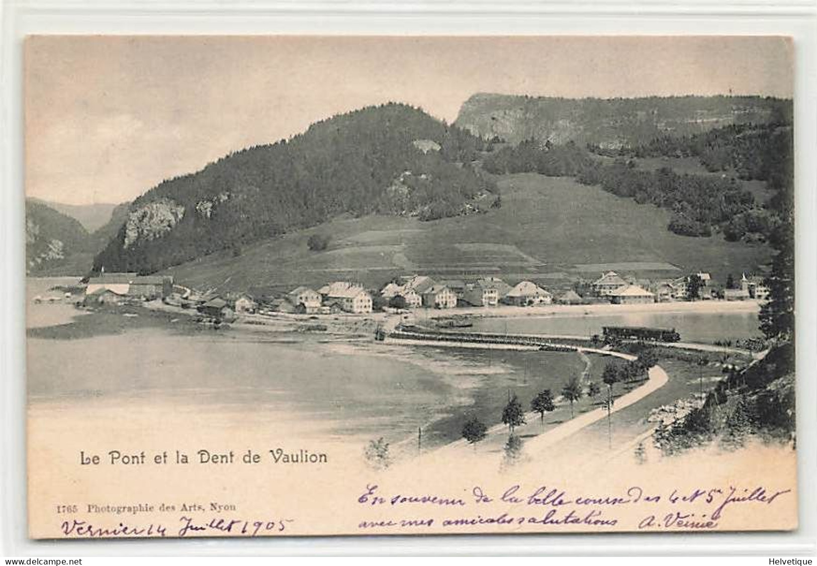 Le Pont Et La Dent De Vaulion 1905 Avec Le Train Bahn - Lac De Joux