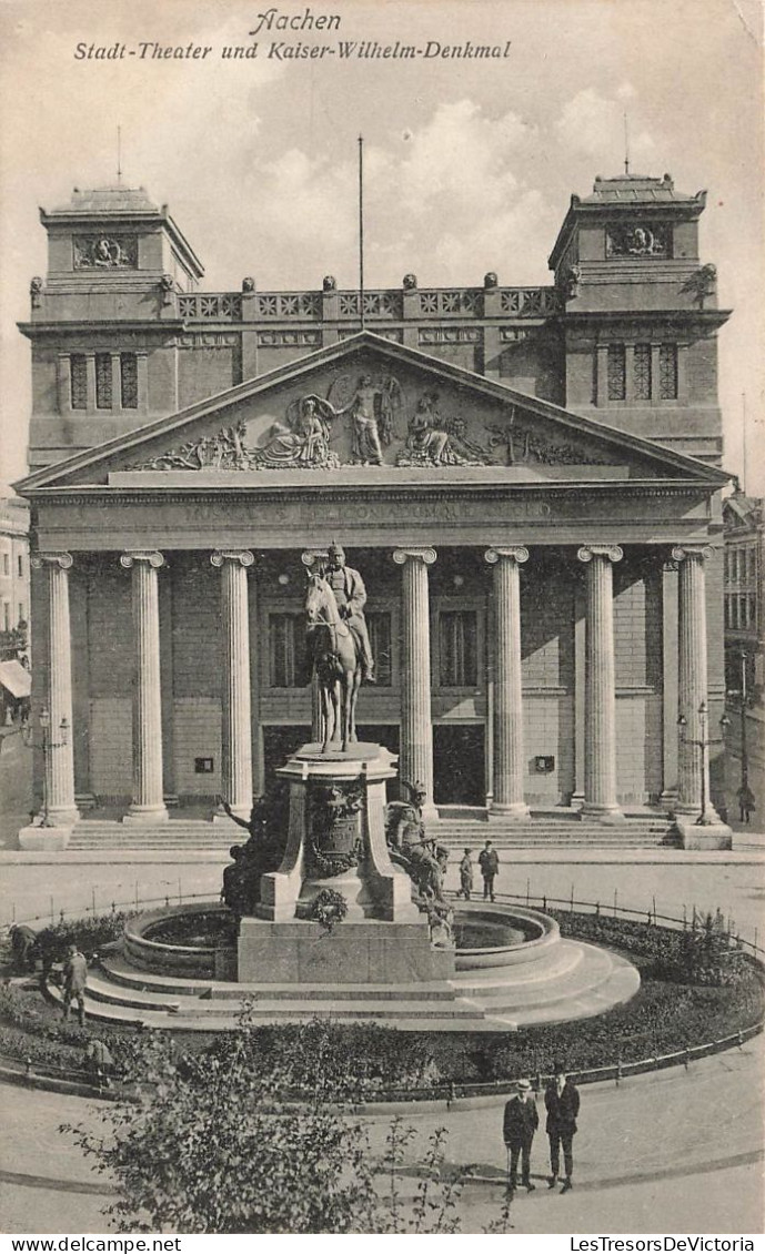 ALLEMAGNE - Aachen - Stad-theater Und Kaiser-Wilhelm-Denkmal - Carte Postale Ancienne - Aachen