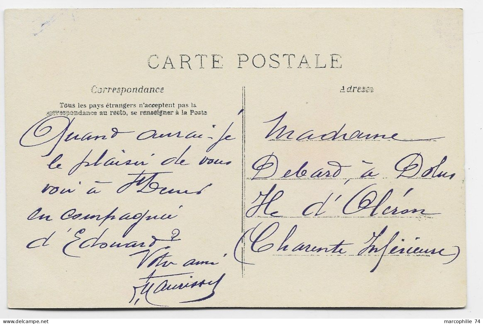 GUYANE 1C AU RECTO CARTE FANTAISIE GUYANE 1908 - Briefe U. Dokumente