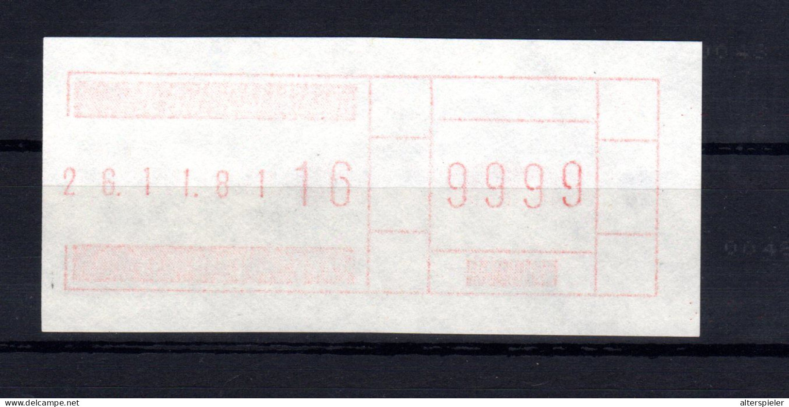 Atm  Frama Suisse Schalterterminal Schalterfreistempel Sfs Schweiz Switzerland Probedruck High Value Höchstwert 9999 - Postage Meters