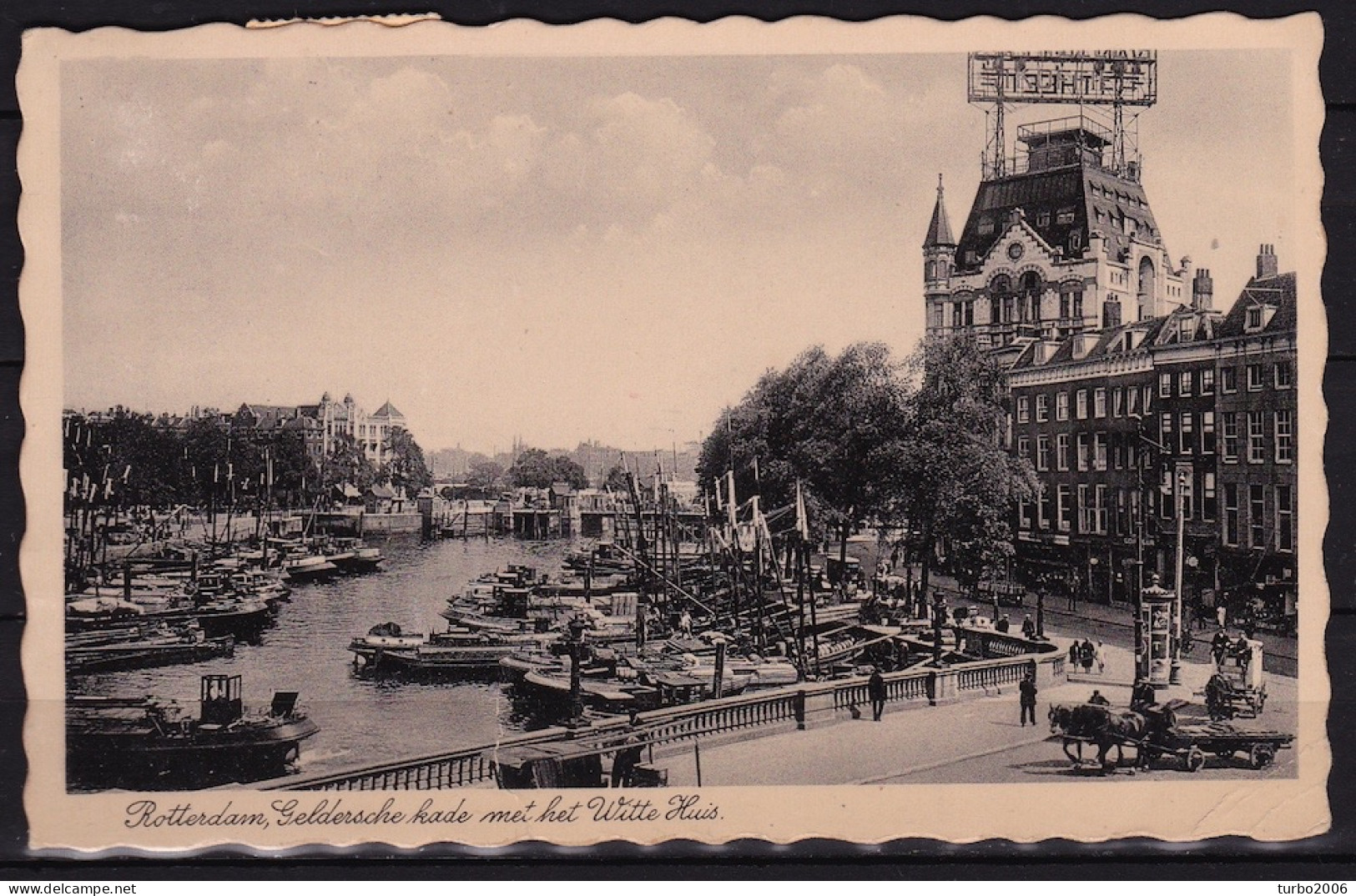 1937 ROTTERDAM Gelderse Kade Met Witte Huis  Z/w Gelopen Naar Duitsland ! - Rotterdam